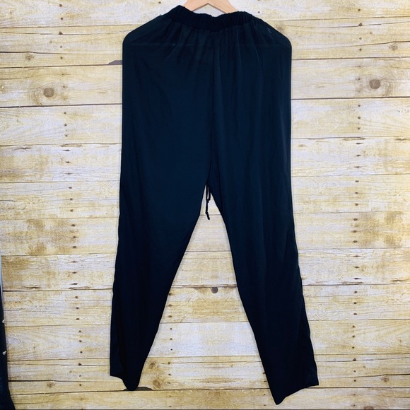 Forever 21 Sheer Trouser Pant Black Large - Picture 2 of 4